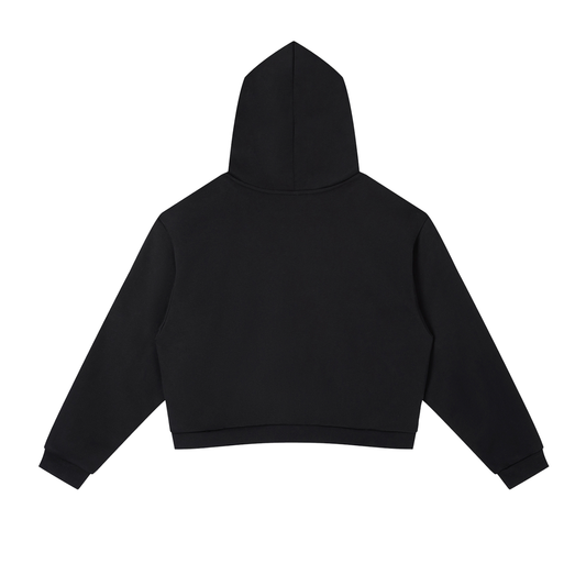 Contrast Side Stripe Cropped Hoodie Womens