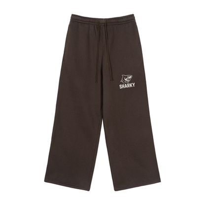 Fleece Drawstring Straight-Leg Sweatpants