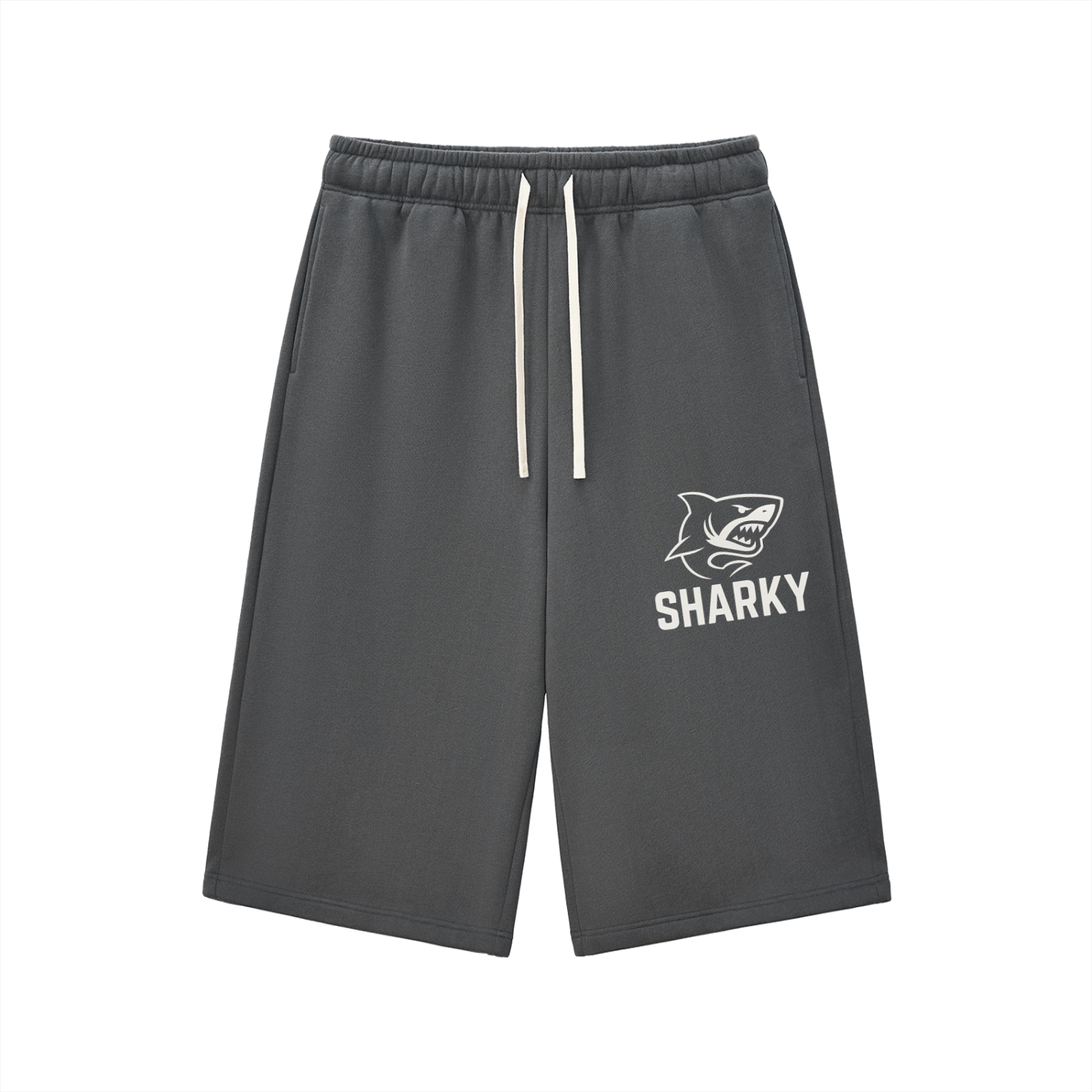 Relaxed Drawstring 3/4 Sweatpants