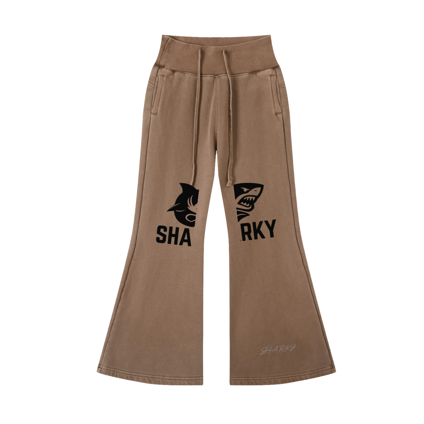 Vintage Washed Flared Fleece Pants