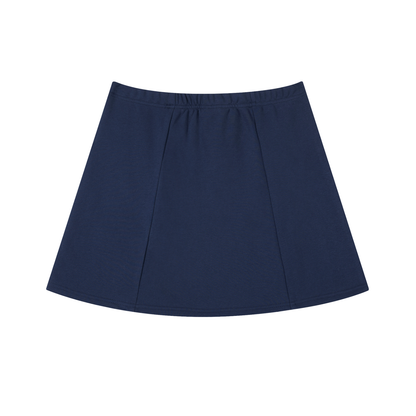 Contrast Side Stripe Slit Skirt Womens
