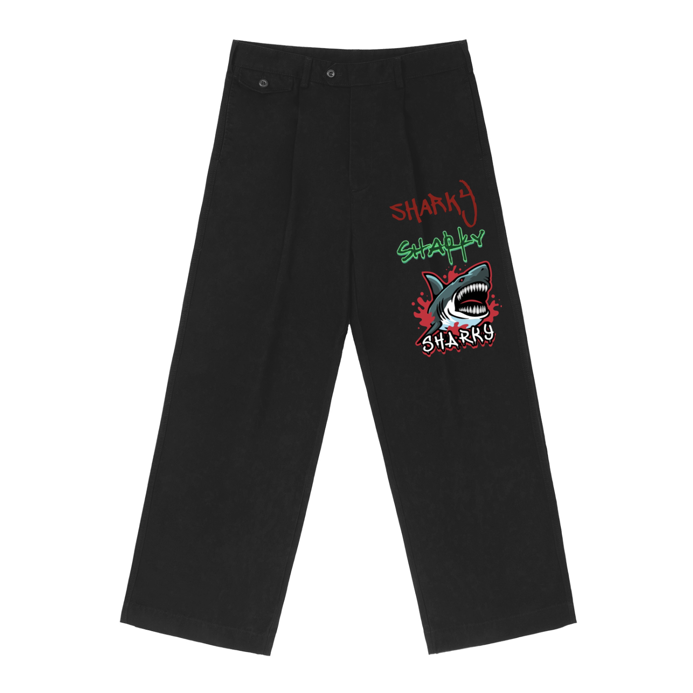 Adjustable Waist Straight-Leg Pants