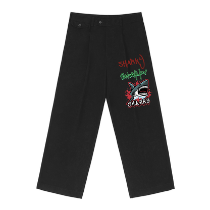Adjustable Waist Straight-Leg Pants