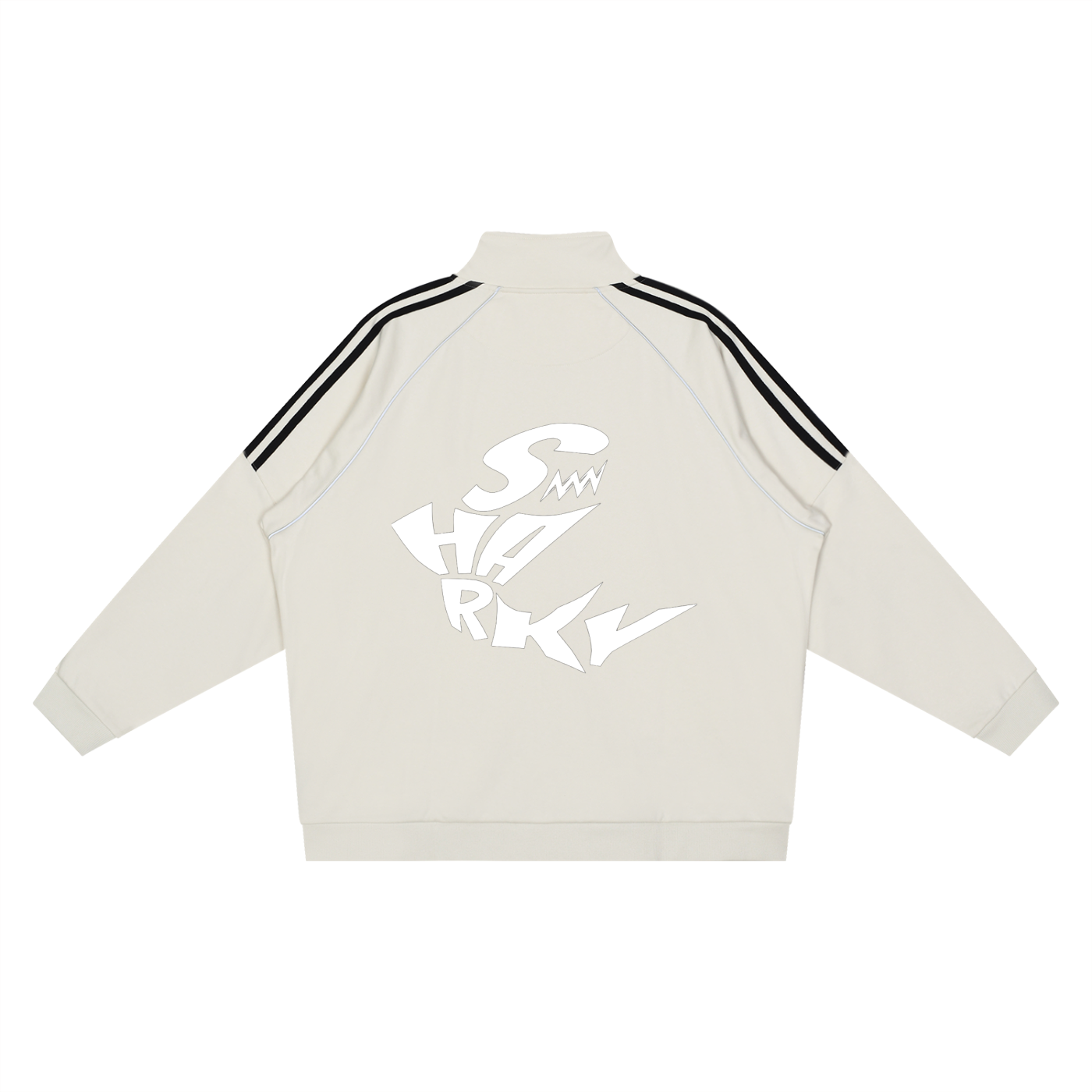 Reflection Striped Raglan Sleeve  Jacket