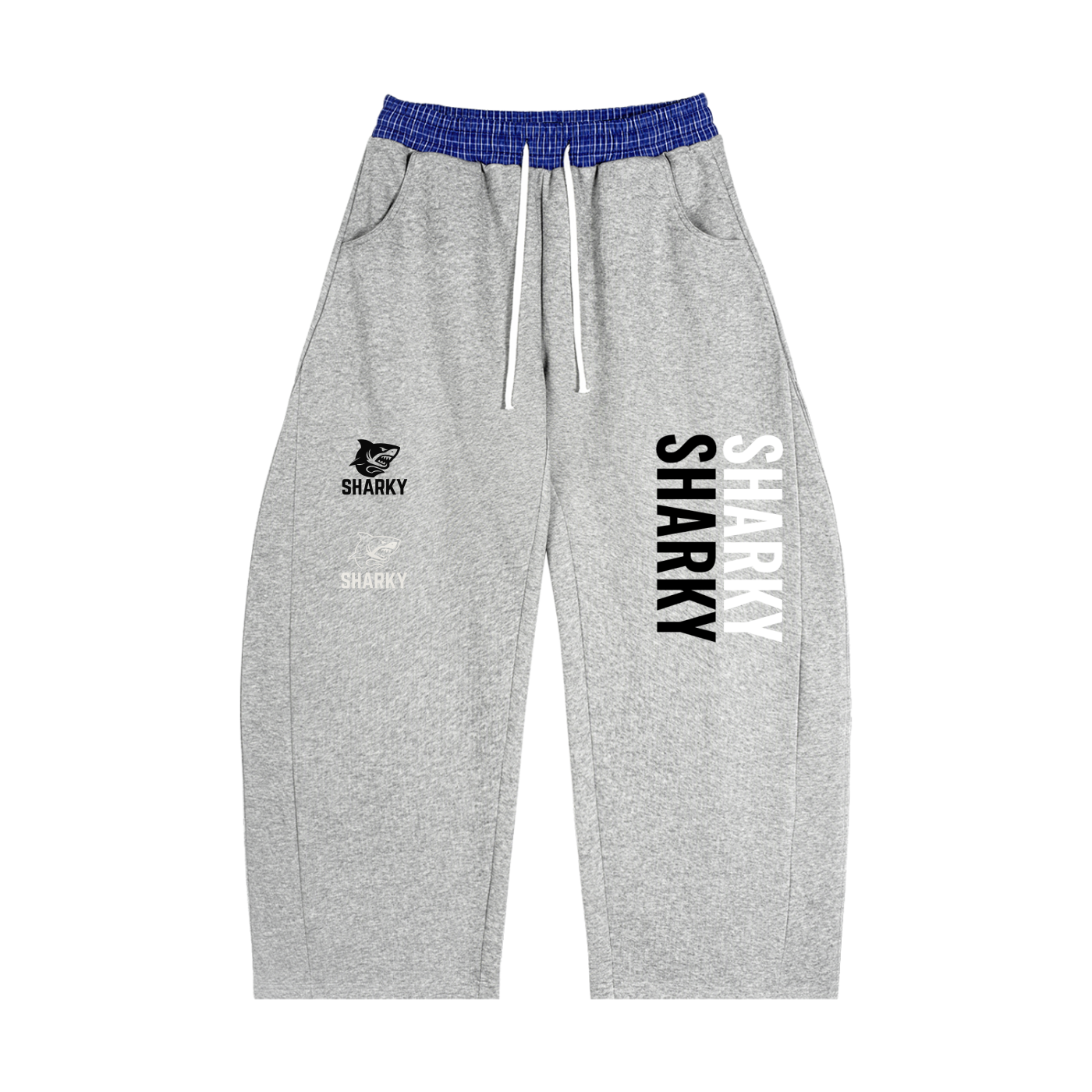 Plaid Waistband Barrel Sweatpants