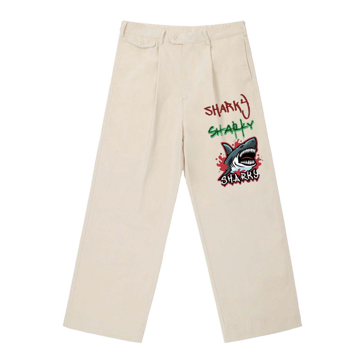 Adjustable Waist Straight-Leg Pants