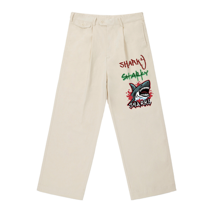 Adjustable Waist Straight-Leg Pants