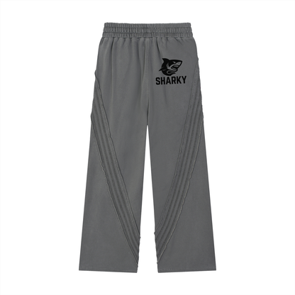 Snow Washed Tape Raw Edge Sweatpants
