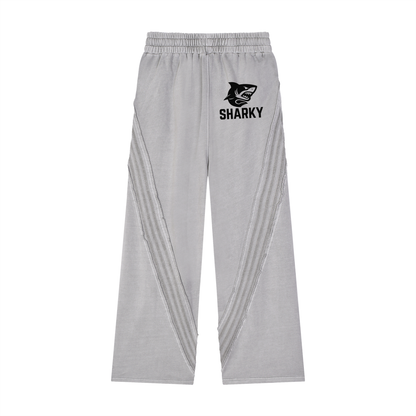 Snow Washed Tape Raw Edge Sweatpants