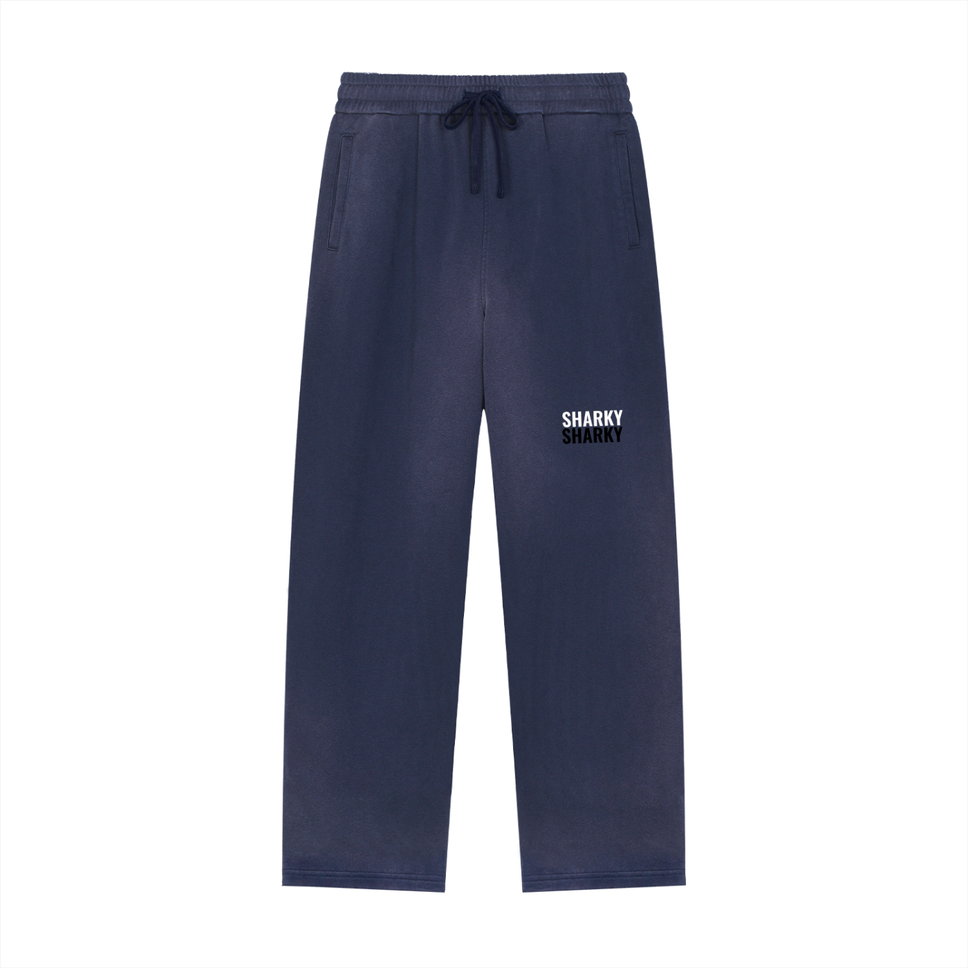 Sun Fade Raw Edge Straight-Leg Sweatpants