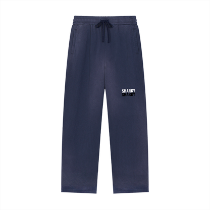 Sun Fade Raw Edge Straight-Leg Sweatpants