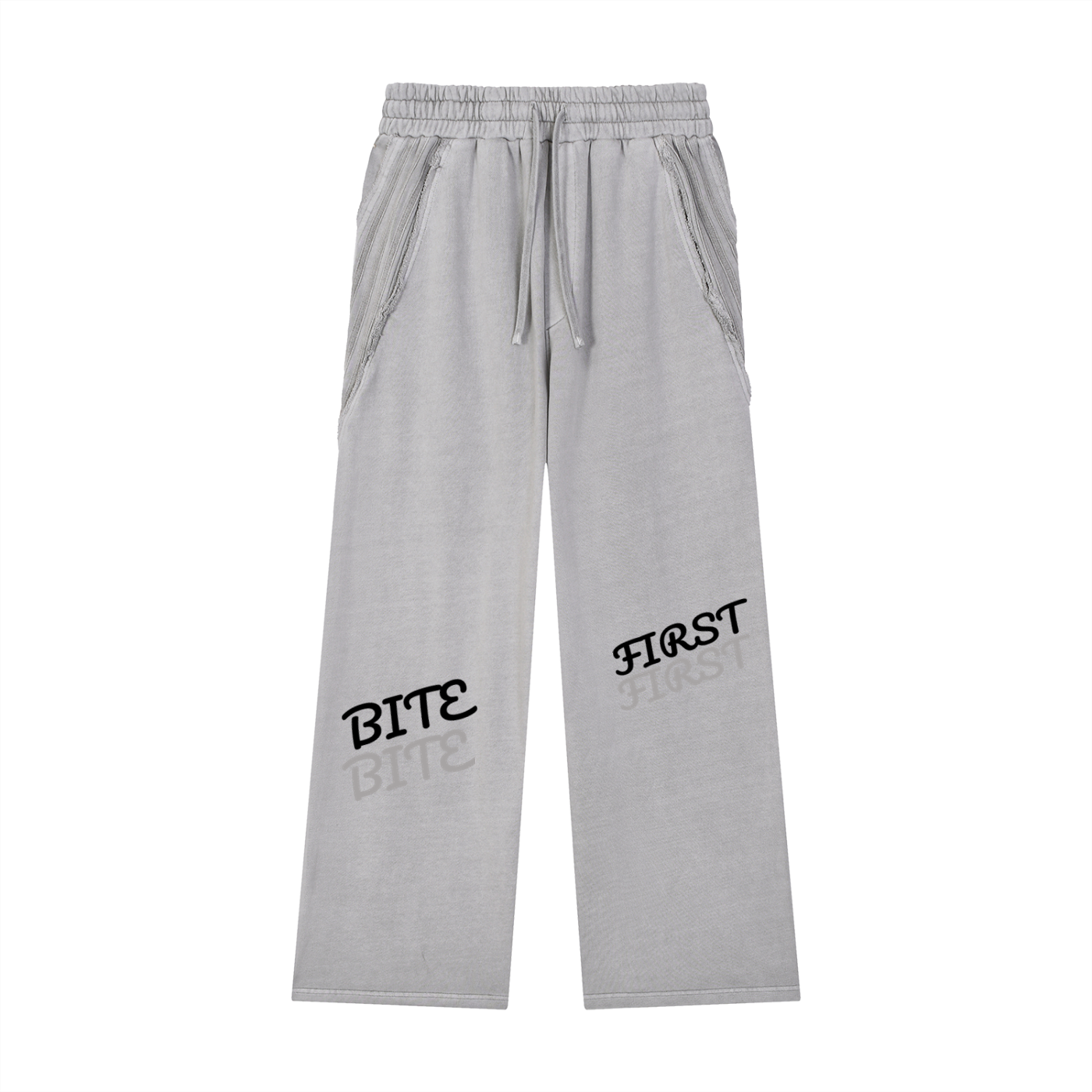 Snow Washed Tape Raw Edge Sweatpants