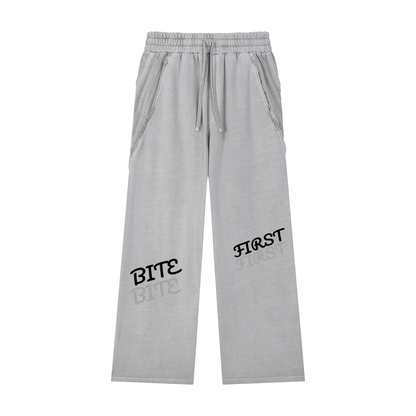 Snow Washed Tape Raw Edge Sweatpants