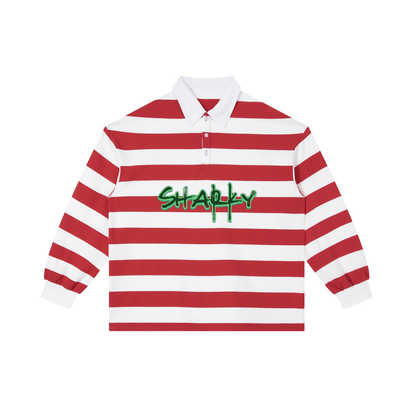 Color Block Stripe Polo Shirt