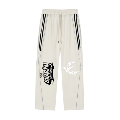 Reflection Striped Straight-Leg Sweatpants