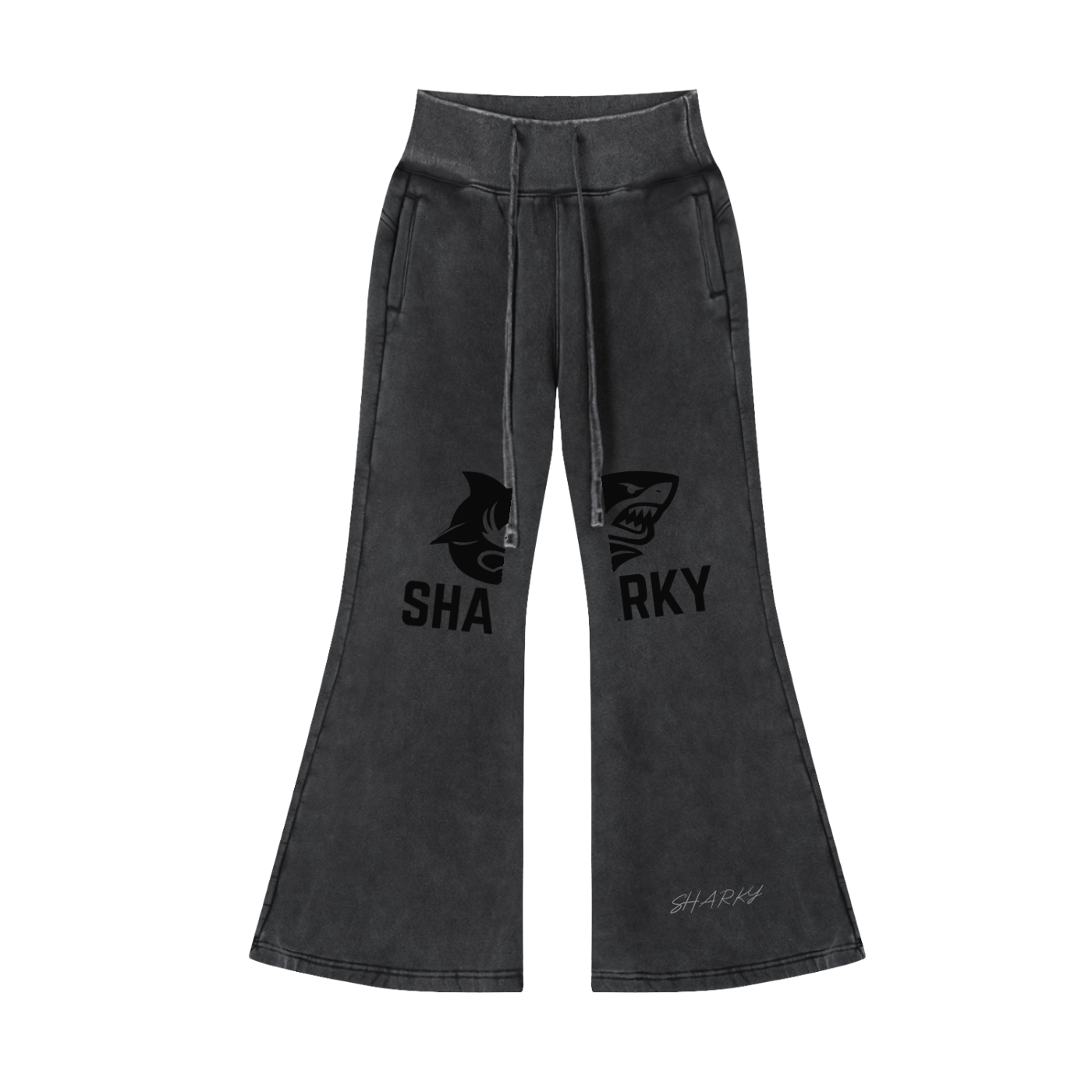 Vintage Washed Flared Fleece Pants