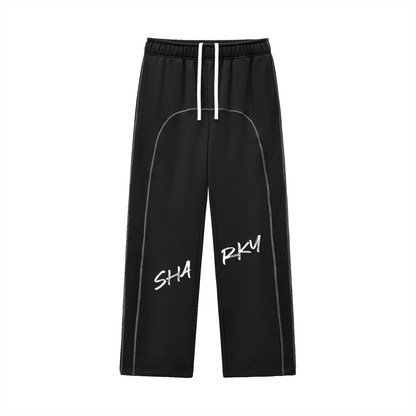 Contrast-Stitched Fleece Sweatpants