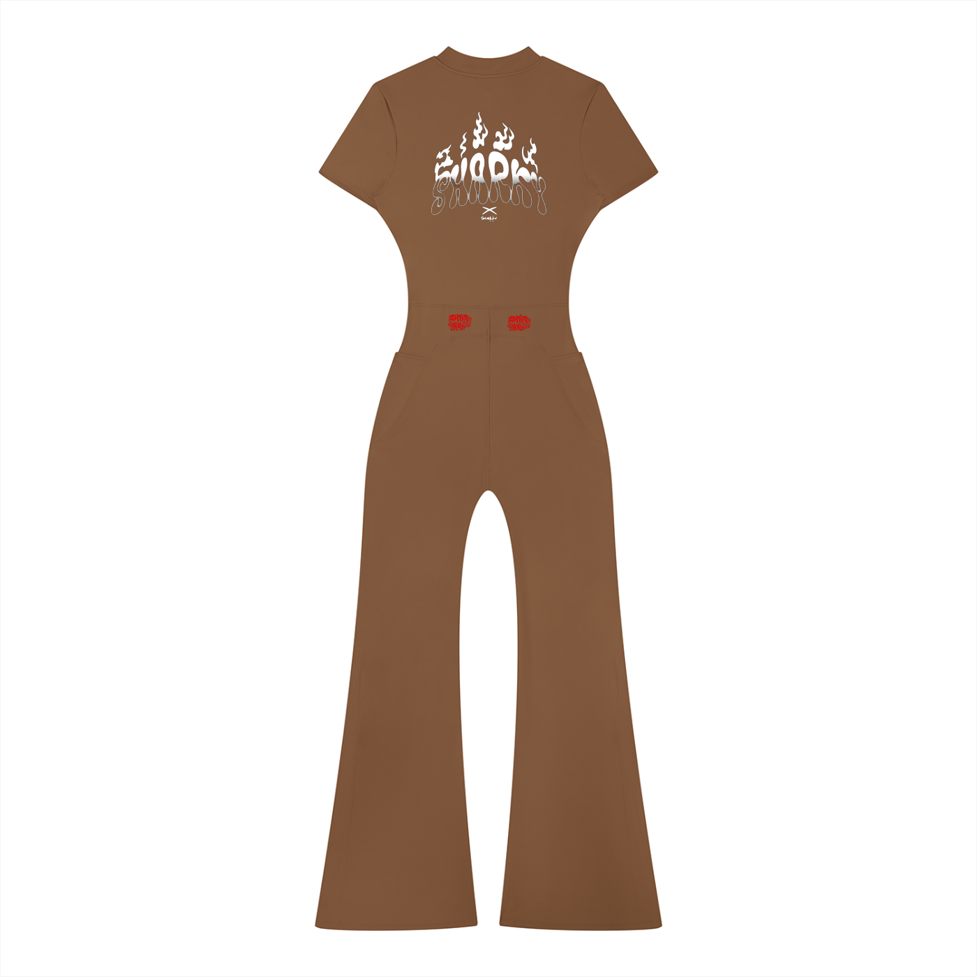 Women’s Tight Flared Leg Quarter-Zip Jumpsuit
