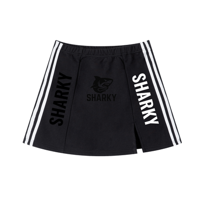 Contrast Side Stripe Slit Skirt Womens