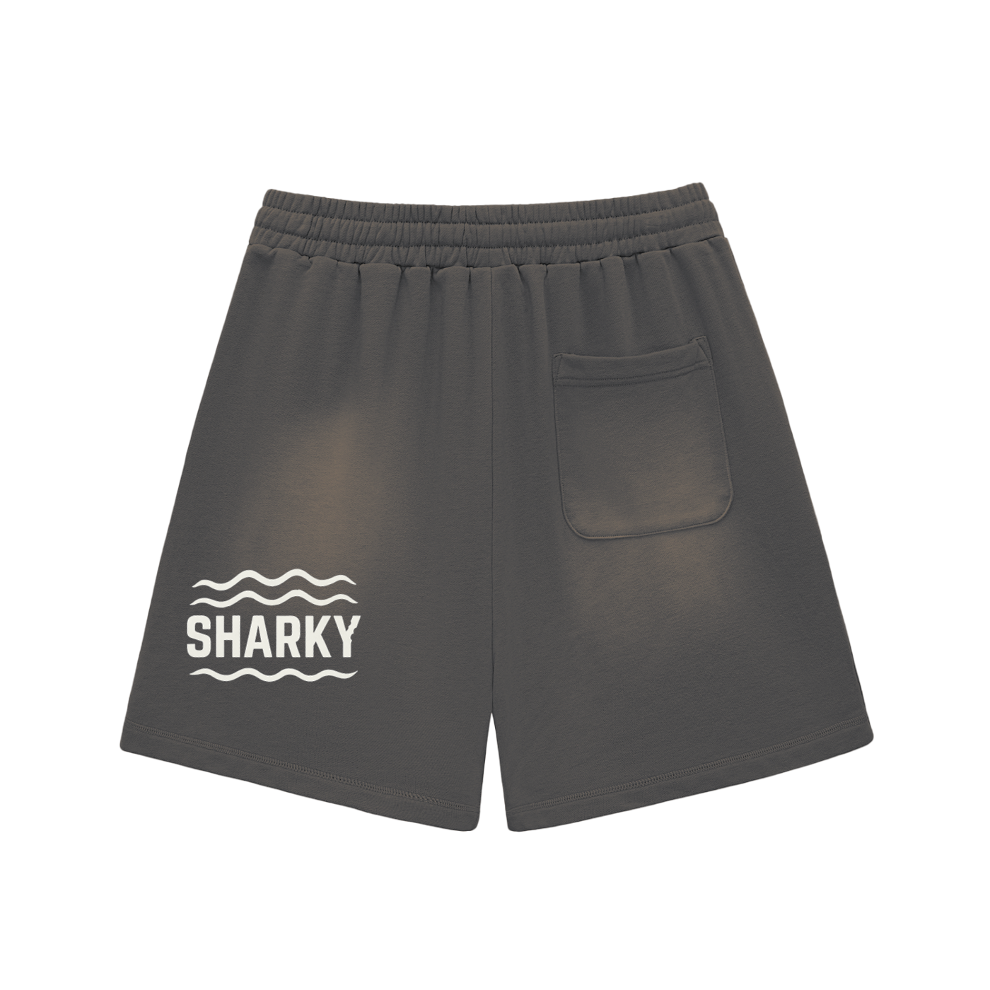 Sun Fade Raw Edge Cotton Shorts