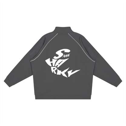 Reflection Striped Raglan Sleeve  Jacket