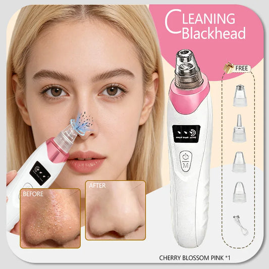 Vacuum pores removal  facial skin cleansing