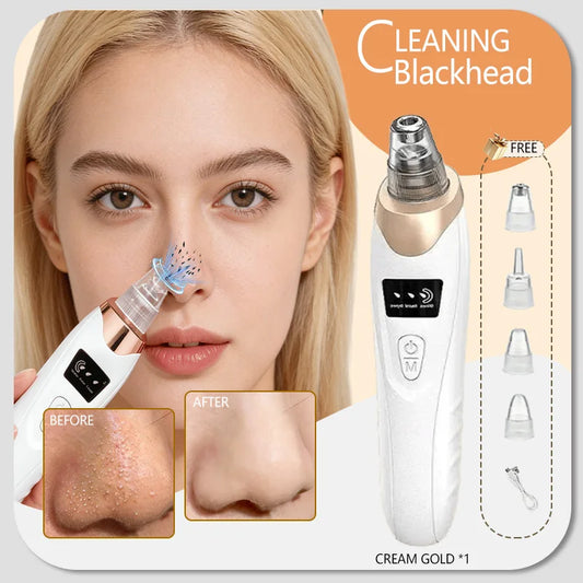 Vacuum pores removal  facial skin cleansing