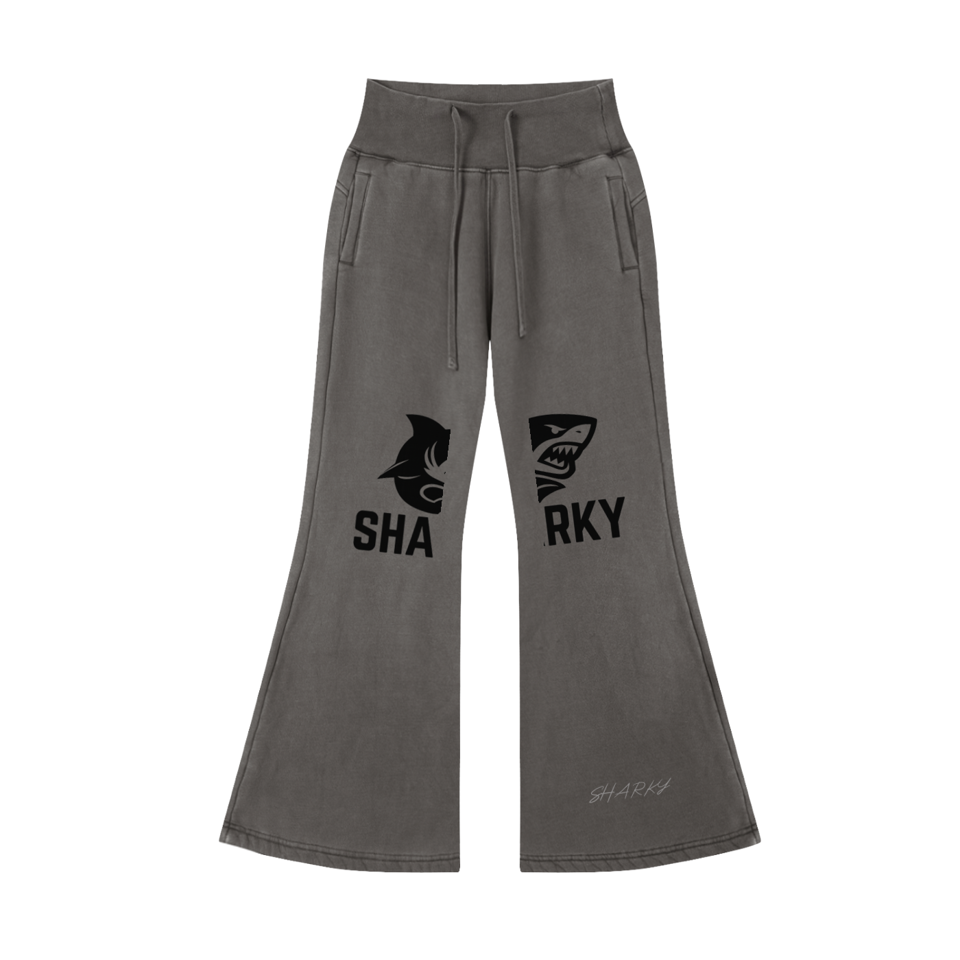Vintage Washed Flared Fleece Pants