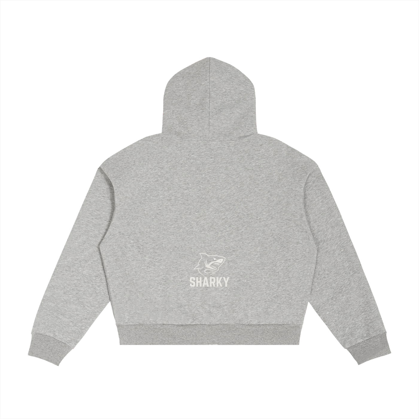 Contrast Plaid Boxy Zip Hoodie