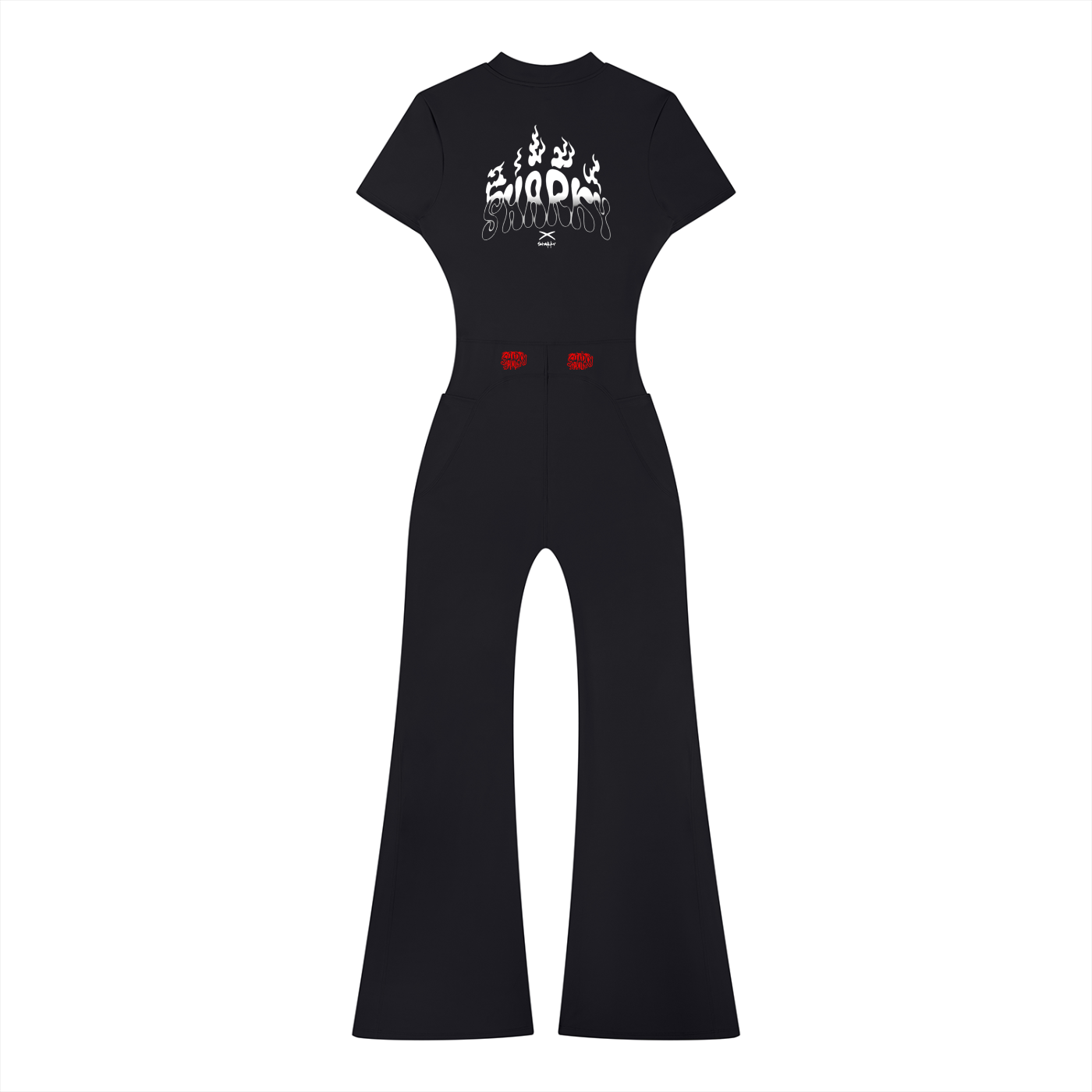 Women’s Tight Flared Leg Quarter-Zip Jumpsuit