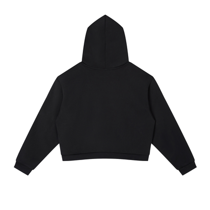 Contrast Side Stripe Cropped Hoodie Womens