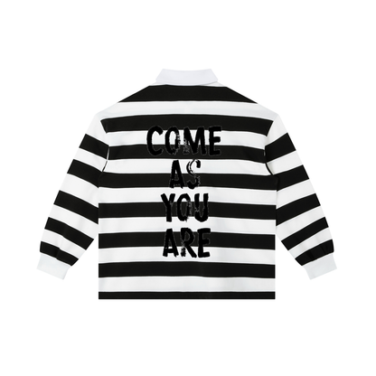 Color Block Stripe Polo Shirt