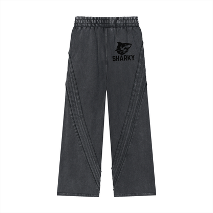 Snow Washed Tape Raw Edge Sweatpants