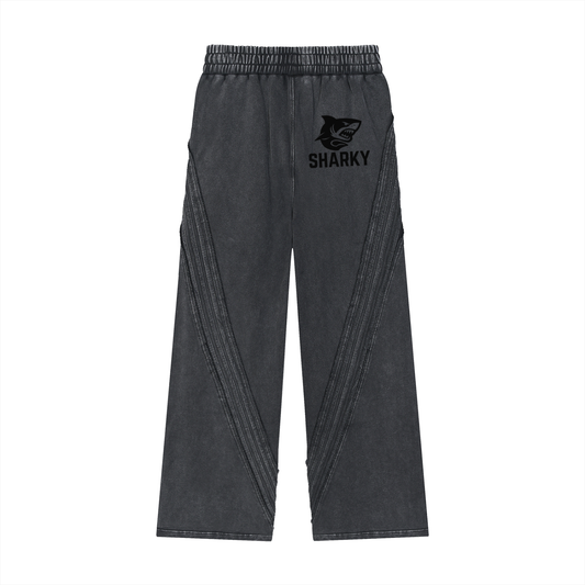 Snow Washed Tape Raw Edge Sweatpants