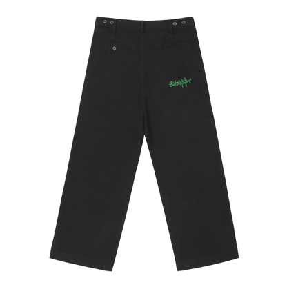 Adjustable Waist Straight-Leg Pants