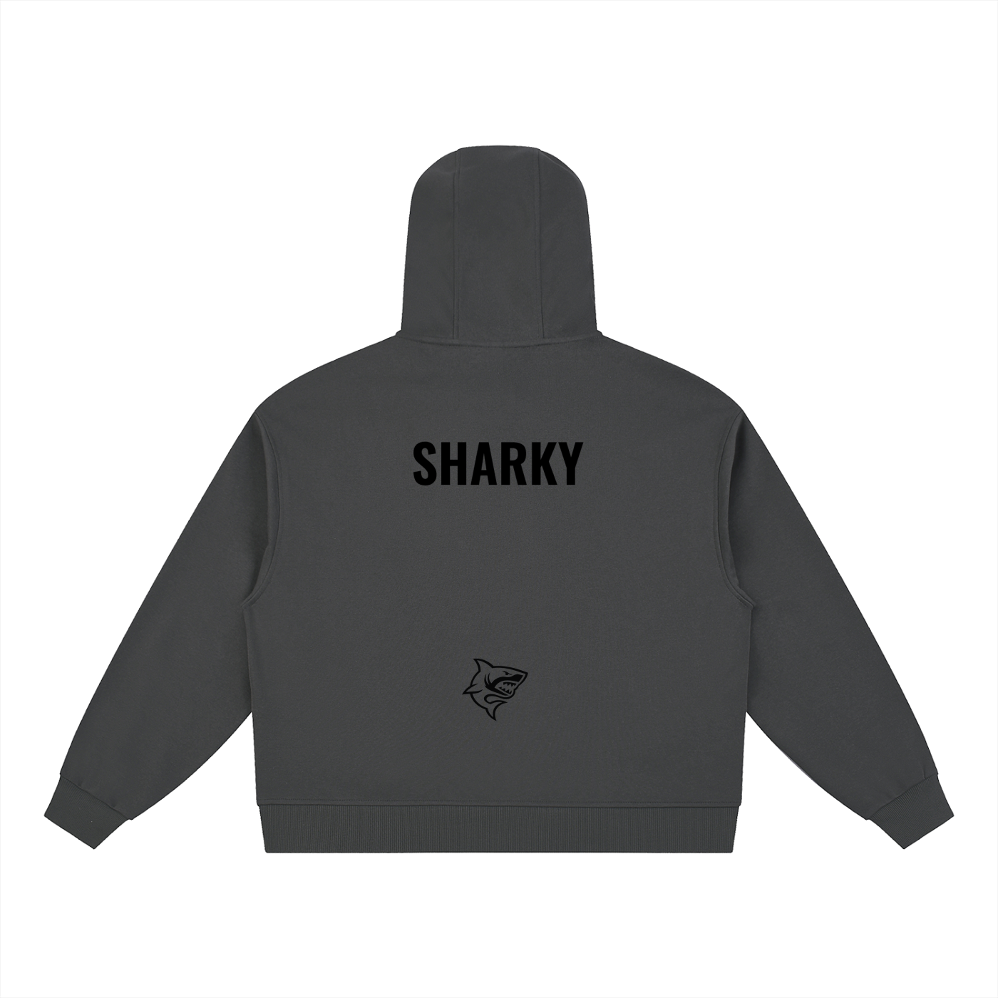 Boxy Button Placket Hoodie