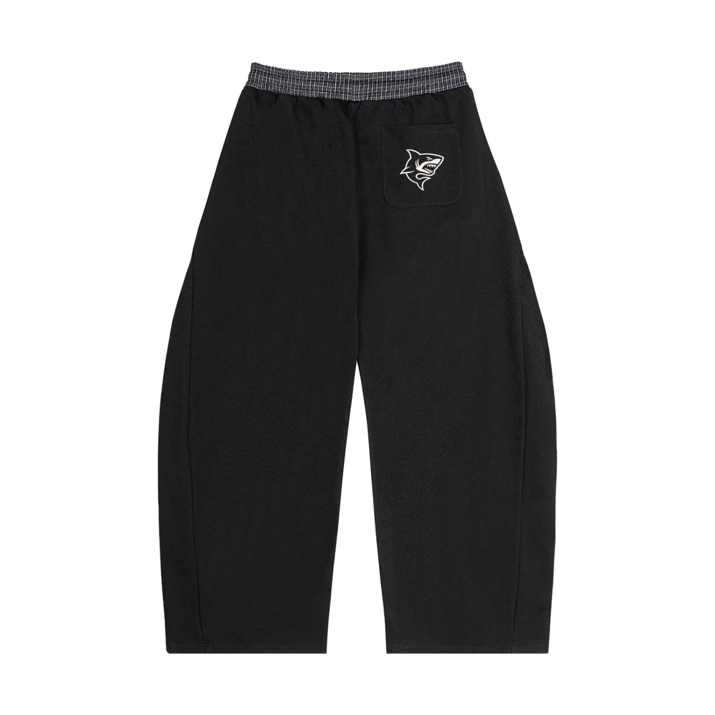 Plaid Waistband Barrel Sweatpants