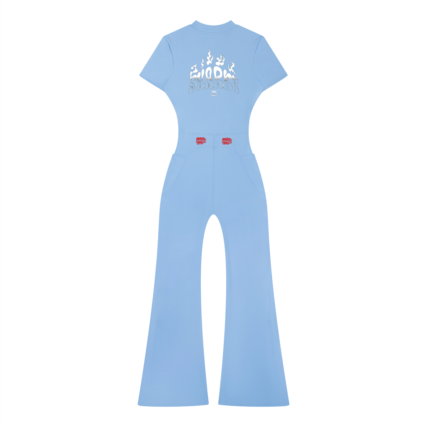 Women’s Tight Flared Leg Quarter-Zip Jumpsuit