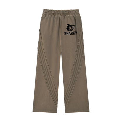 Snow Washed Tape Raw Edge Sweatpants