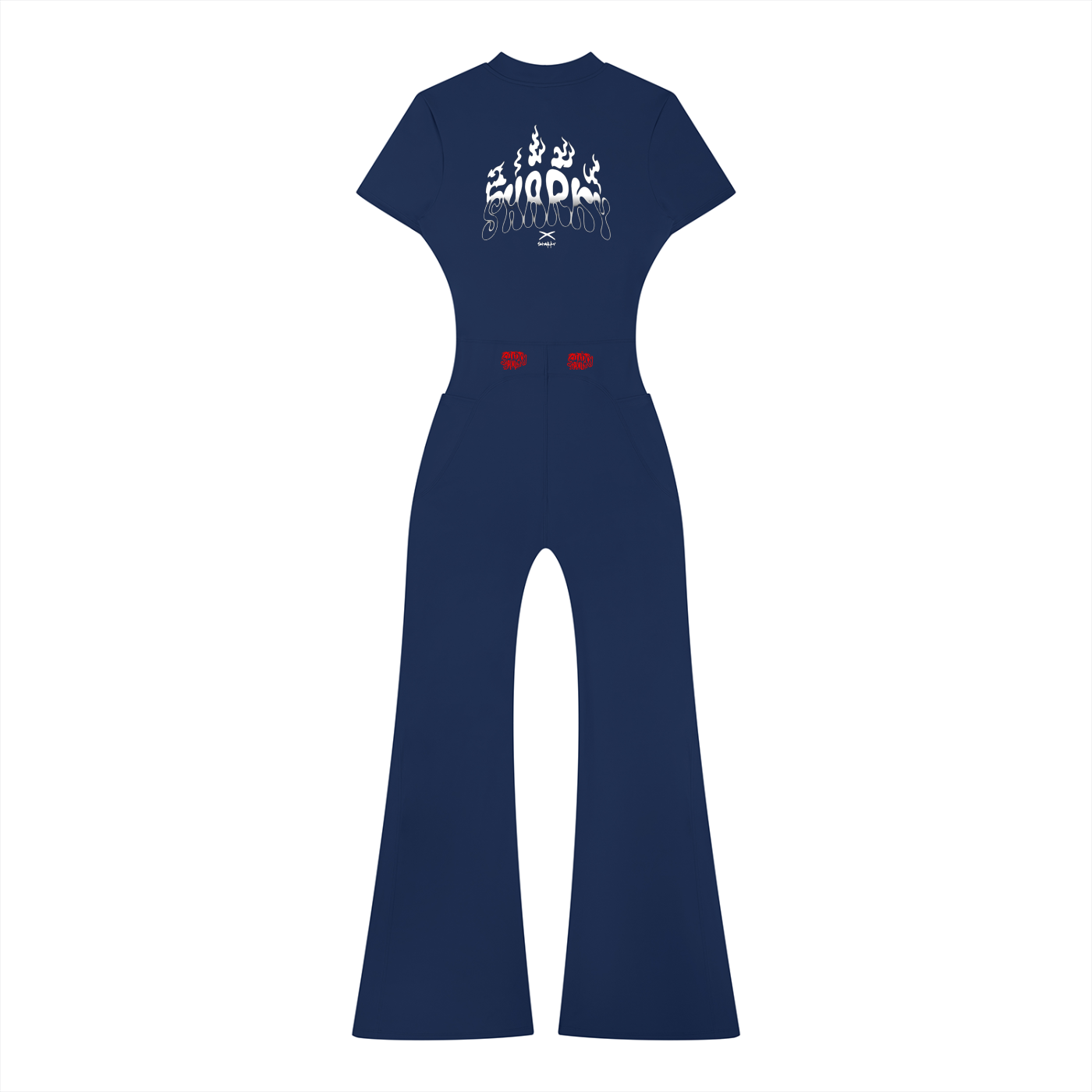 Women’s Tight Flared Leg Quarter-Zip Jumpsuit