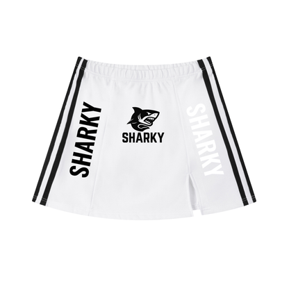 Contrast Side Stripe Slit Skirt Womens