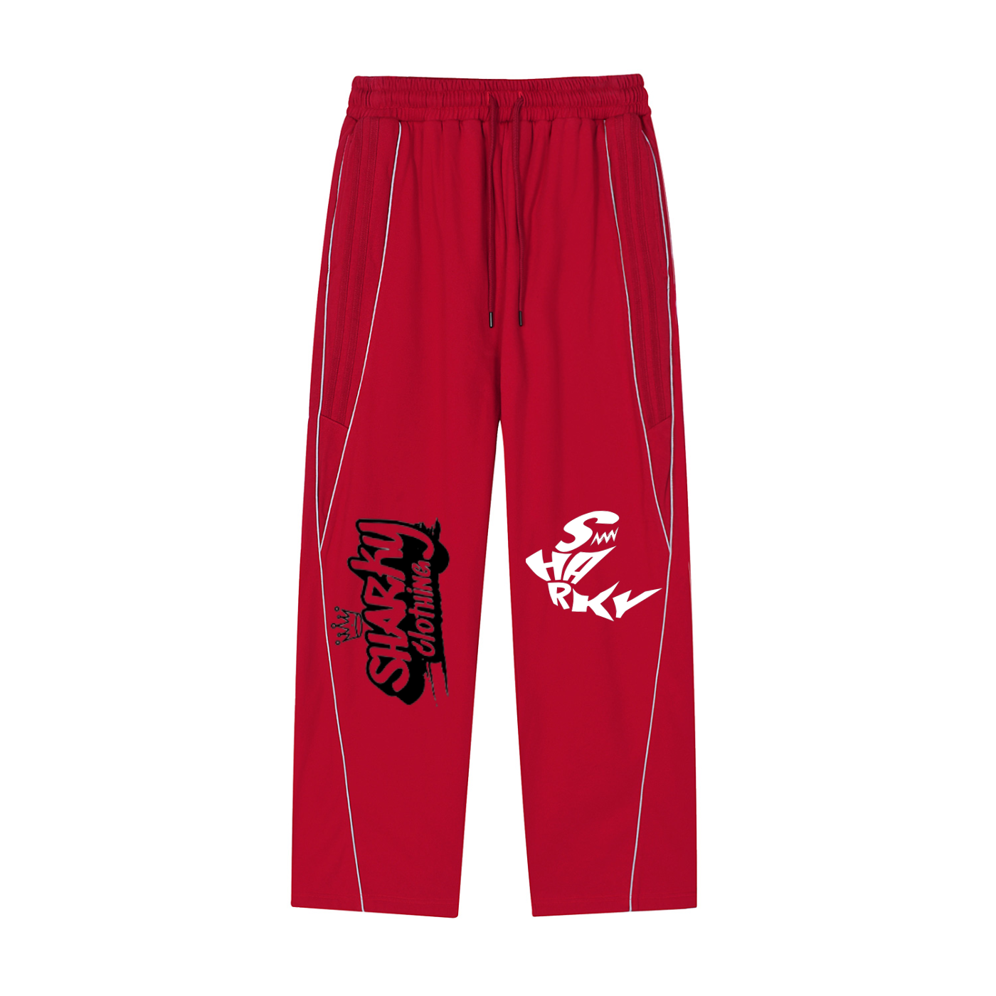 Reflection Striped Straight-Leg Sweatpants