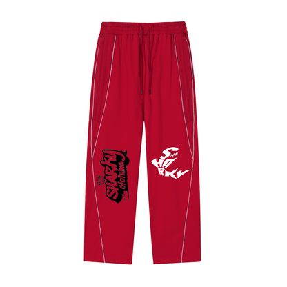 Reflection Striped Straight-Leg Sweatpants