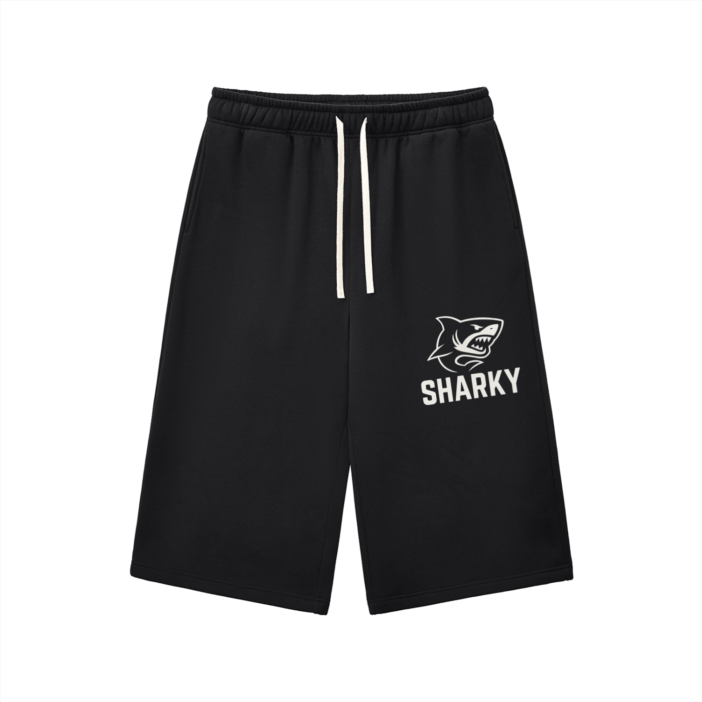 Relaxed Drawstring 3/4 Sweatpants